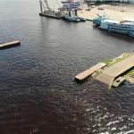 Marinha interdita trecho que afundou no Porto de Manaus