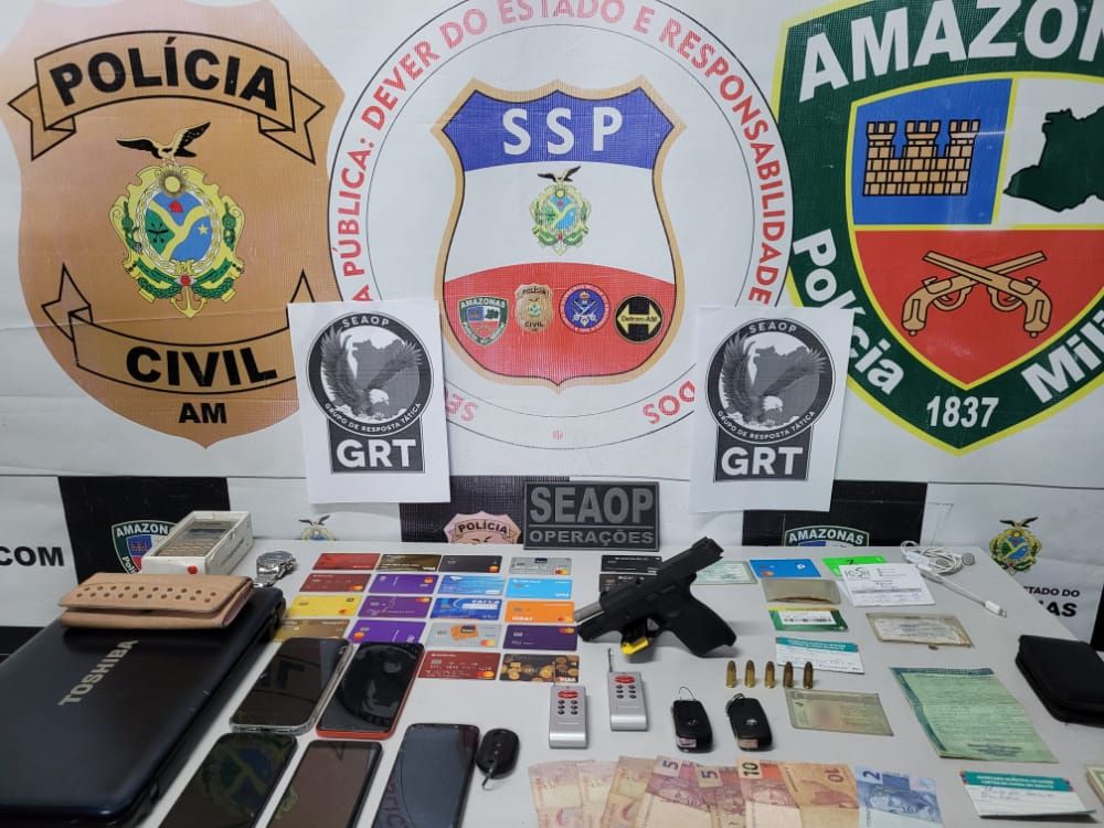 Quadrilha que furtava carros com ‘chapolin’ é presa com mais de 20 cartões de crédito em Manaus