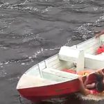 Socorristas resgatam jovem arrastado pela Cachoeira do Urubuí, em Presidente Figueiredo