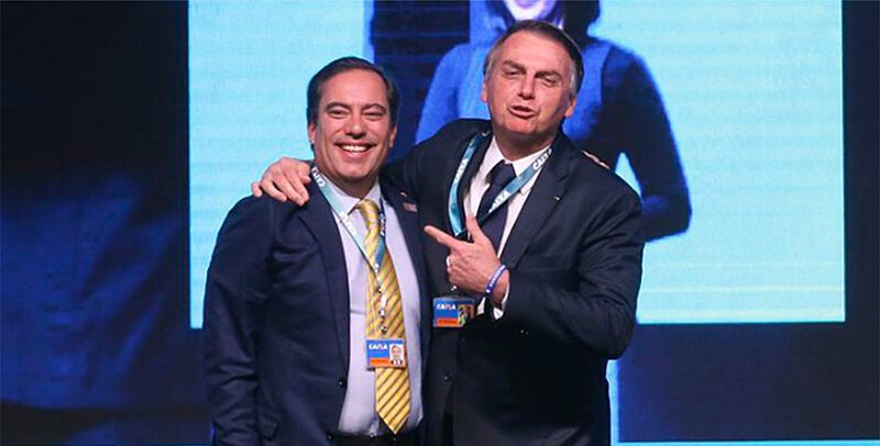 Pedro Guimarães e Bolsonaro: dupla atuou para fazer da Caixa uma arma para tentar mudar os rumos das eleições de 2022 - Antônio Cruz/Agência Brasil