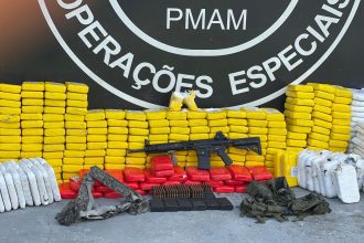 Polícia apreende 1 tonelada de cocaína em Manacapuru