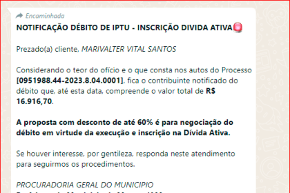 Golpe do IPTU chama atenção em Manaus