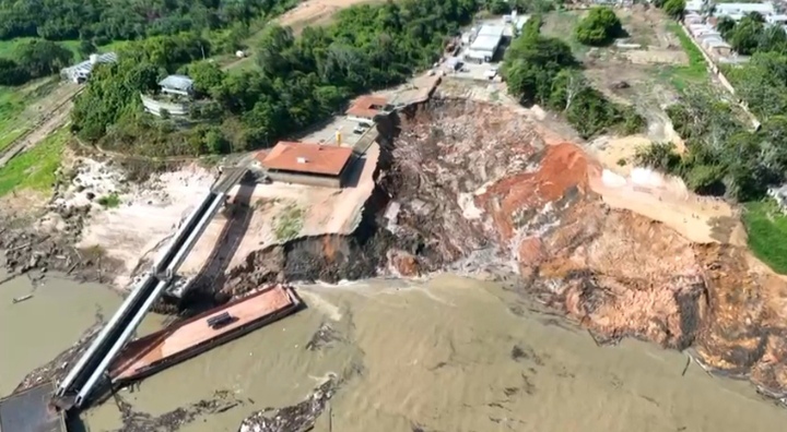 Seis desaparecidos após desabamento de porto em Manacapuru