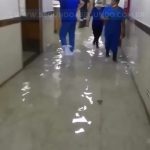 Hospital Hapvida alaga e ganha 'cachoeira' durante chuva em Manaus