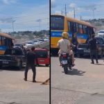Vídeo mostra briga de trânsito entre motoristas