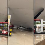 Vídeo: posto de combustíveis desaba sobre carros