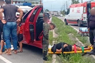 Colisão entre carros deixa grávida e criança feridos