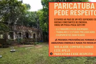 Moradores relatam falta de energia em Paricatuba
