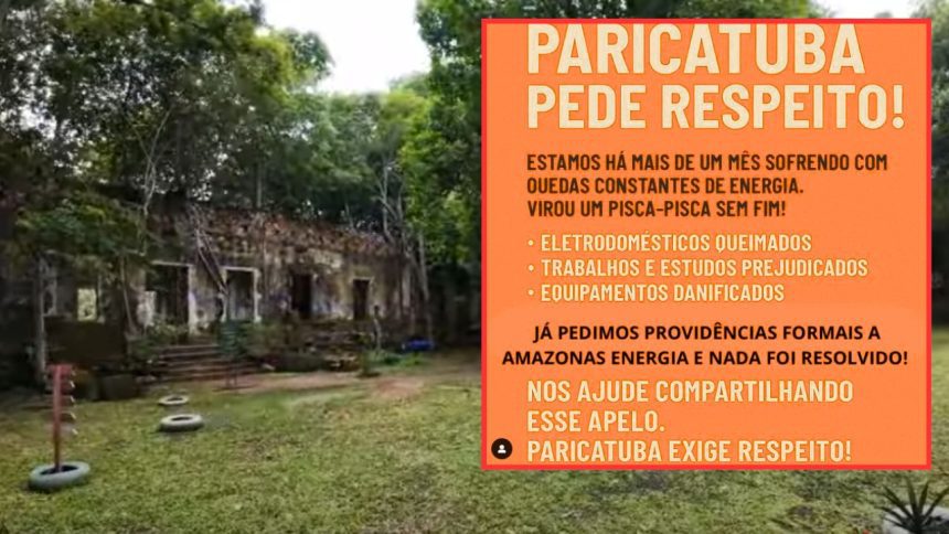 Moradores relatam falta de energia em Paricatuba