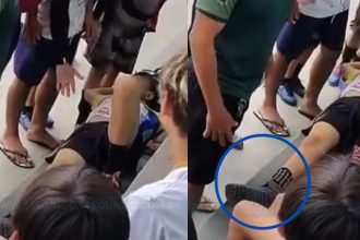 Vídeo: criança fratura tornozelo em Manaus