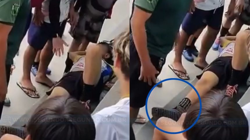 Vídeo: criança fratura tornozelo em Manaus