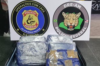 Droga apreendida no aeroporto de Manaus