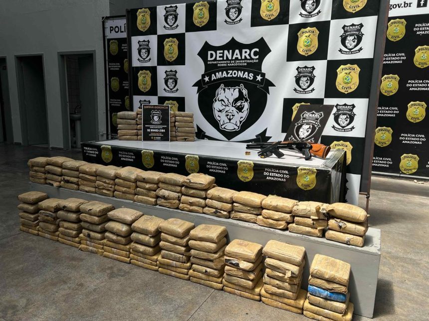 Ação policial prende homem e apreende 156kg de maconha