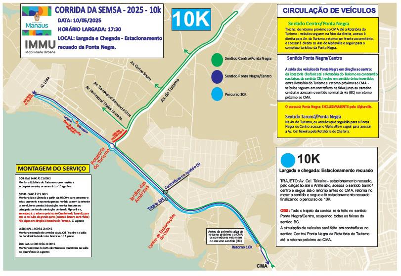 Trânsito na Avenida Coronel Teixeira sofre alterações neste sábado (10)