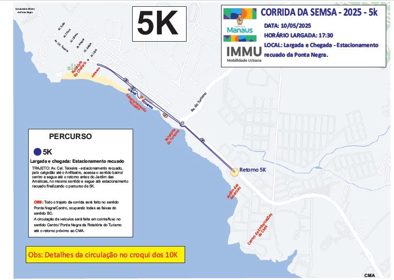 Trânsito na Avenida Coronel Teixeira sofre alterações neste sábado (10)