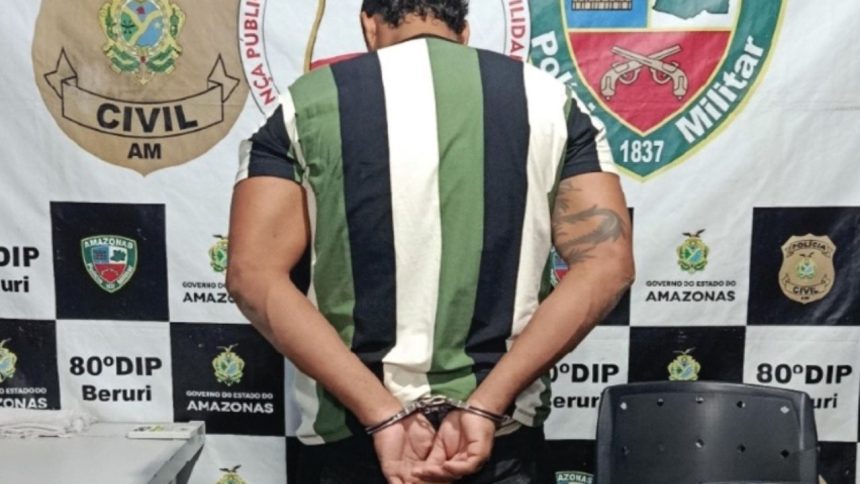 Preso homem suspeito de tentar matar desafeto com pedaço de madeira no AM