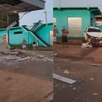 Vídeo: carro desgovernado destrói supermercado no Amazonas