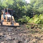 Homem é preso com retroescavadeira desmatando área na BR-174