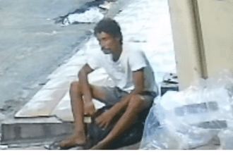 Imagem colorida mostra suspeito de roubar hidrómetro no Coroado