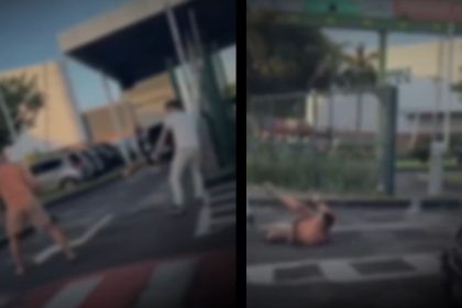 Vídeo: homens trocam socos e pedradas em avenida de Manaus
