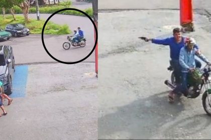 Vídeo: Dupla em moto assalta pedestres e dispara tiros em Manaus