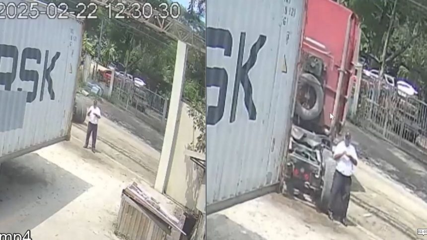 Vídeo mostra homem sendo atropelado por caminhão ao andar distraído com celular