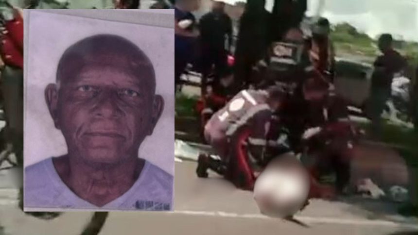 Idoso morre atropelado quando saia de agência do INSS em Manaus