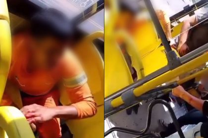 Vídeo: passageiros reagem a assalto e desarmam criminoso em ônibus de Manaus