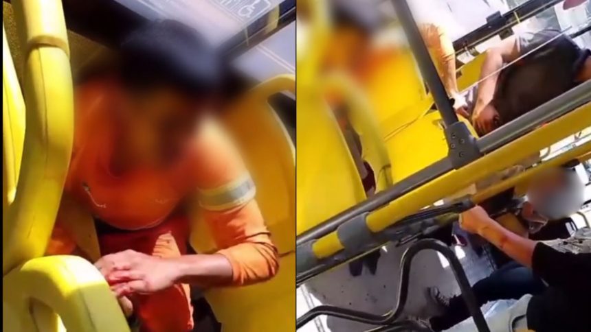 Vídeo: passageiros reagem a assalto e desarmam criminoso em ônibus de Manaus