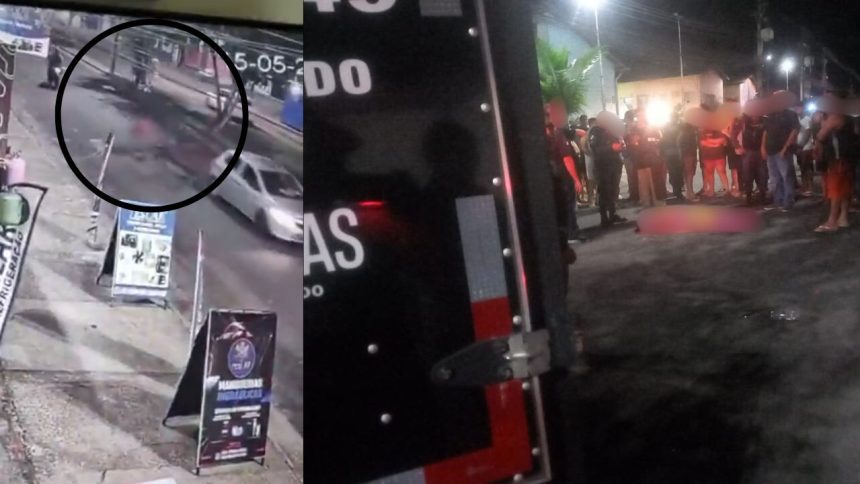 Vídeo mostra idosa sendo empurrada por homem e em seguida atropelada em Manaus