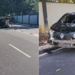 Vídeo: carro de aplicativo capota após grave colisão em avenida de Manaus