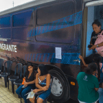 ônibus da justiça itinerante TRT-11 e TJAM
