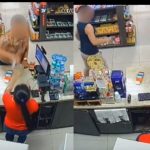 Homem filmado jogando bebida no rosto de funcionária