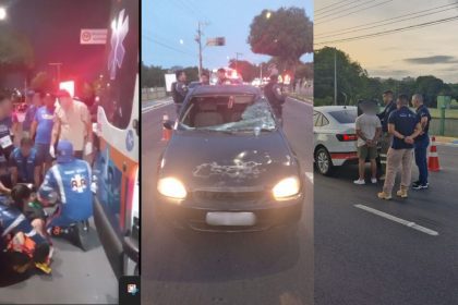 Vídeo: Motorista embriagado atropela cinco corredores em Manaus