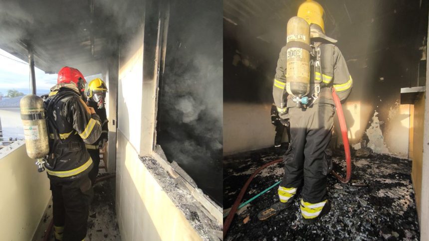 Incêndio destrói quitinete no bairro Alvorada 3, em Manaus