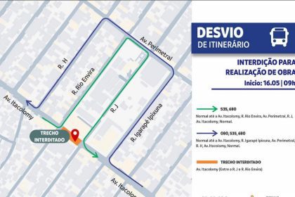 Avenida Itacolomy tem interdição a partir desta quinta