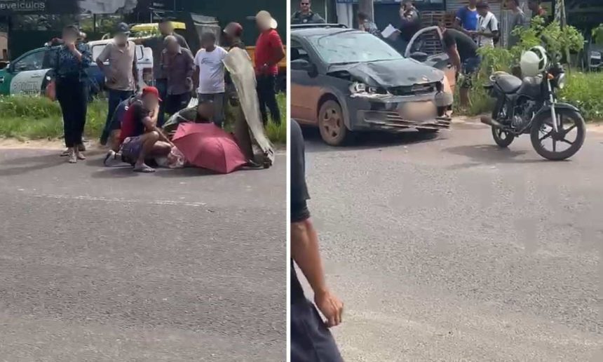 Acidente grave com atropelamento de duas crianças em Manaus, Amazonas.