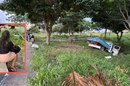 Caminhão desgovernado em acidente na Avenida das Torres em Manaus
