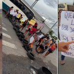 Moradores protestam na Torquato Tapajós contra mudança no itinerário dos ônibus na Zona Norte Foto: reprodução/redes sociais