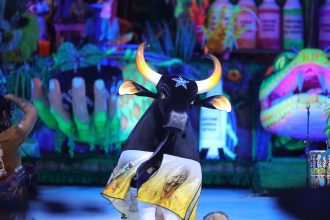 Boi Caprichoso se apresenta no Festival de Parintins