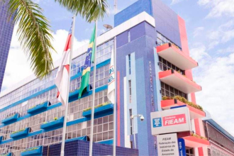 Imagem colorida mostra prédio do IEL em Manaus