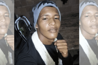 Imagem colorida mostra suspeito