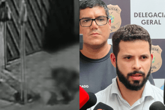 Imagem colorida mostra homicídio no Cidade Nova em junho deste ano e delegado responsável pelo caso