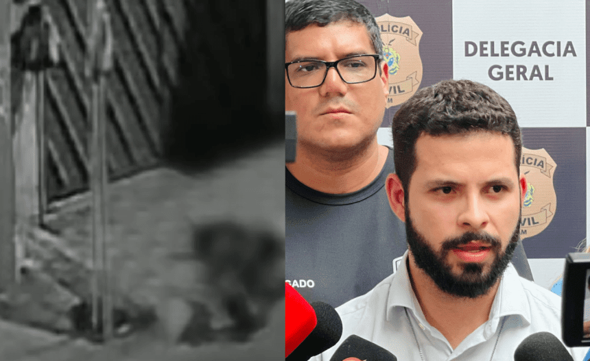 Imagem colorida mostra homicídio no Cidade Nova em junho deste ano e delegado responsável pelo caso