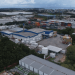 Imagem colorida mostra vista área do Polo Industrial de Manaus