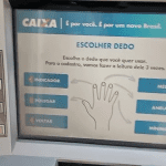 Imagem colorida mostra biometria da Caixa Econômica