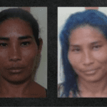 Imagem colorida mostra duas fotos de procurada por crime em Manacapuru