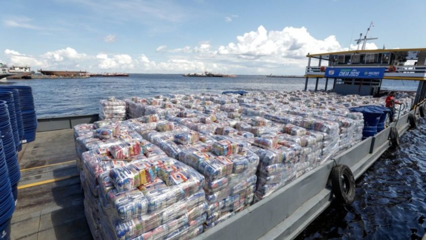 Famílias afetas pela cheia no Amazonas já receberam 580 toneladas de alimentos