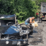 Imagem colorida mostra acidente na BR-174 na manhã desta sexta (20)