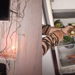 Apagão em Lago Janauacá: pessoa usa vela e abre geladeira